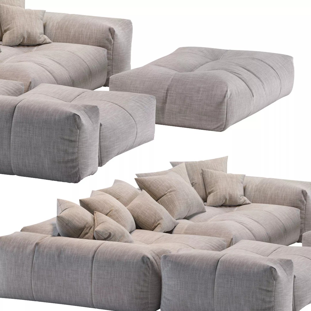Pixel Corner Sofa 3D Model – Modern Designer Furniture, OBJ, FBX - View 27