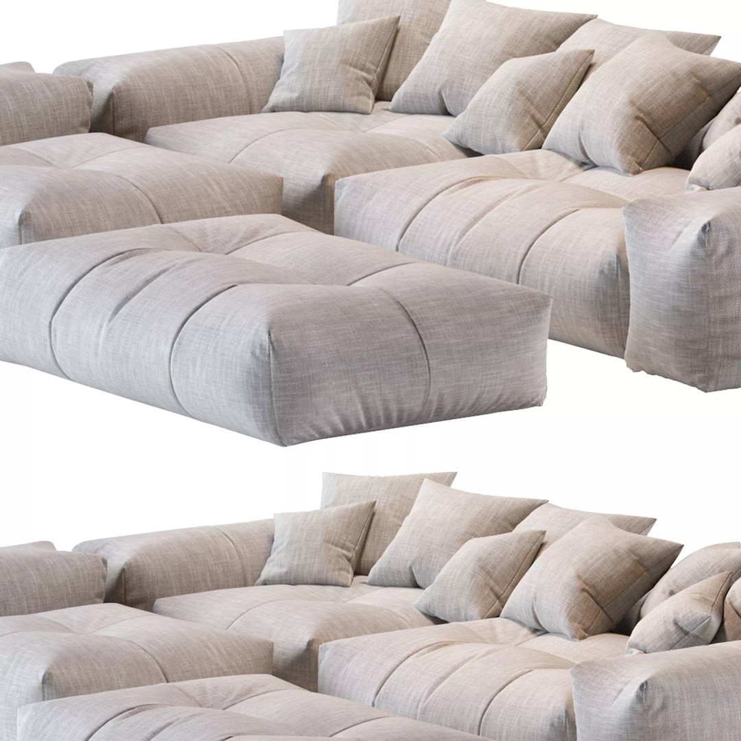 Pixel Corner Sofa 3D Model – Modern Designer Furniture, OBJ, FBX - View 29