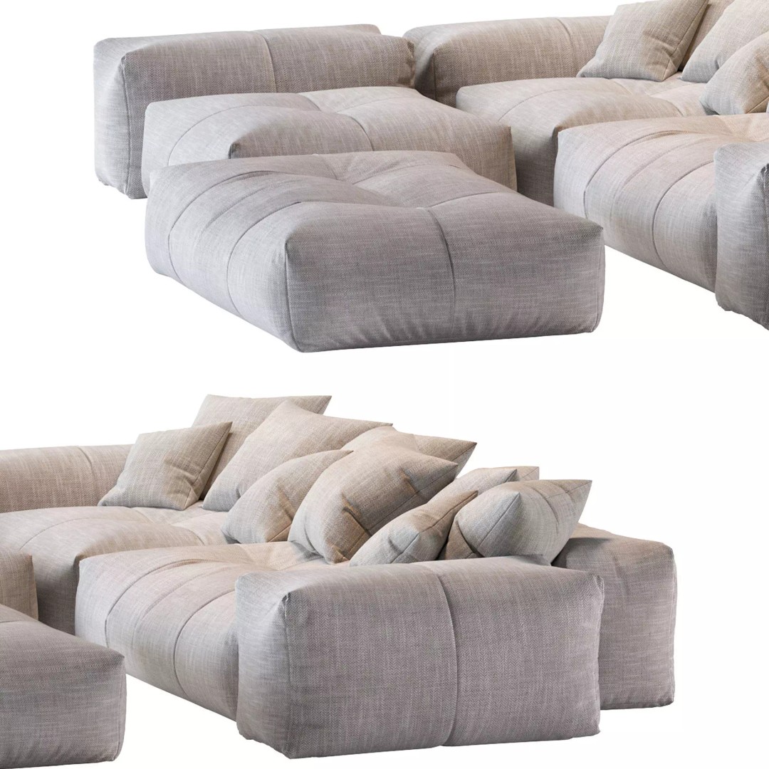 Pixel Corner Sofa 3D Model – Modern Designer Furniture, OBJ, FBX - View 30