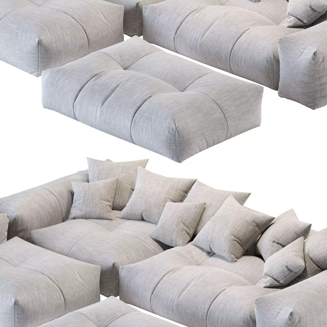 Pixel Corner Sofa 3D Model – Modern Designer Furniture, OBJ, FBX - View 32
