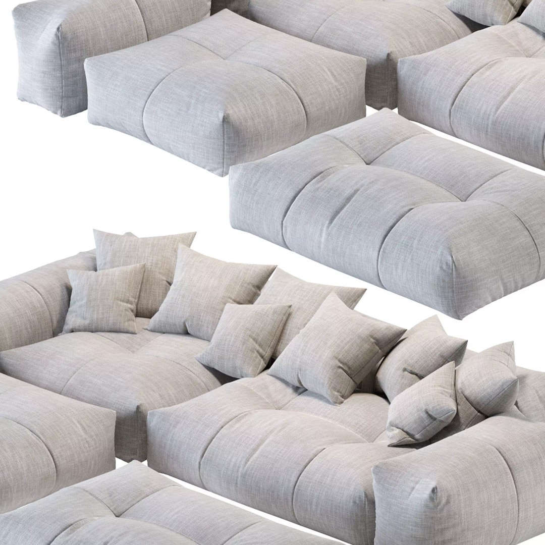 Pixel Corner Sofa 3D Model – Modern Designer Furniture, OBJ, FBX - View 33