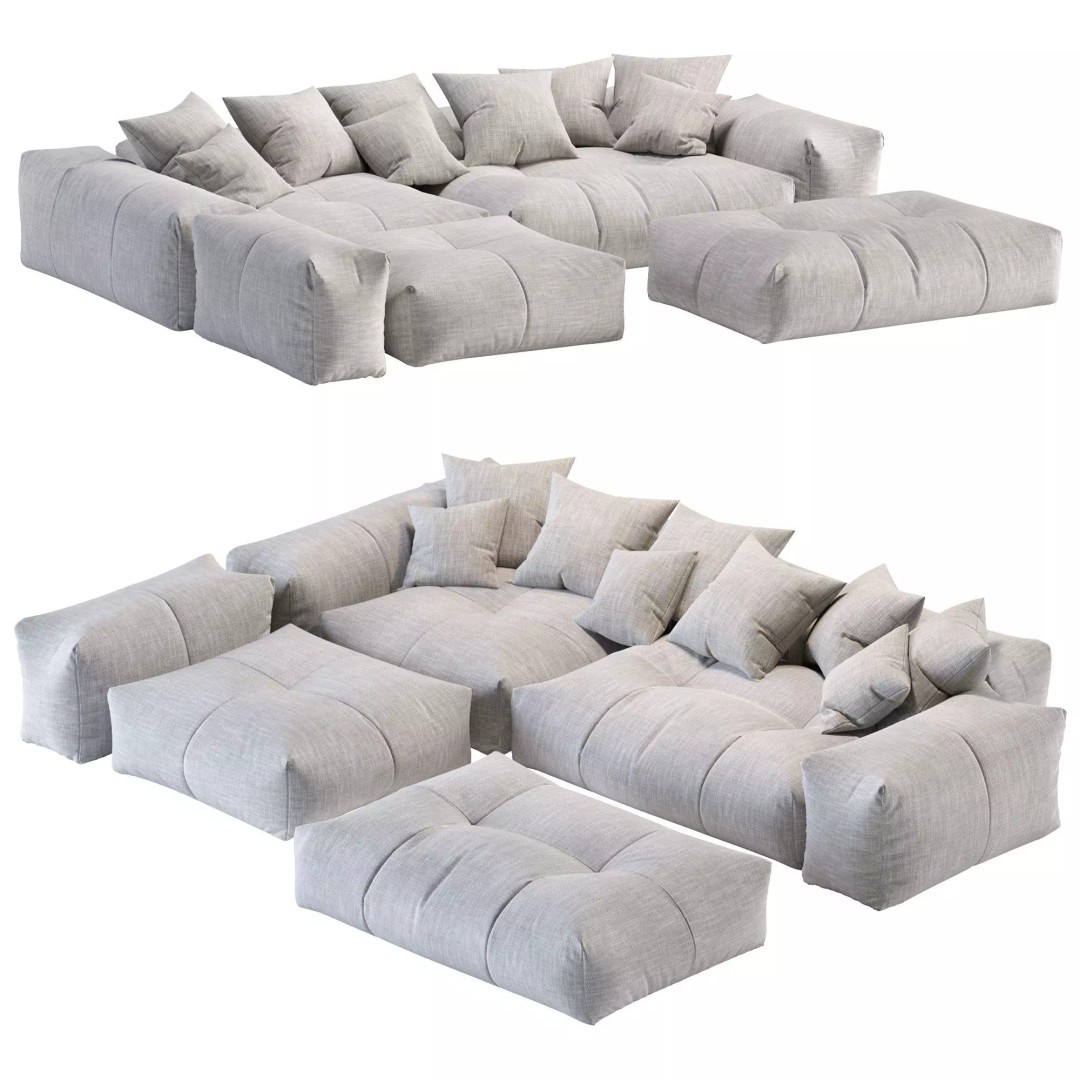 Pixel Corner Sofa 3D Model – Modern Designer Furniture, OBJ, FBX - View 5