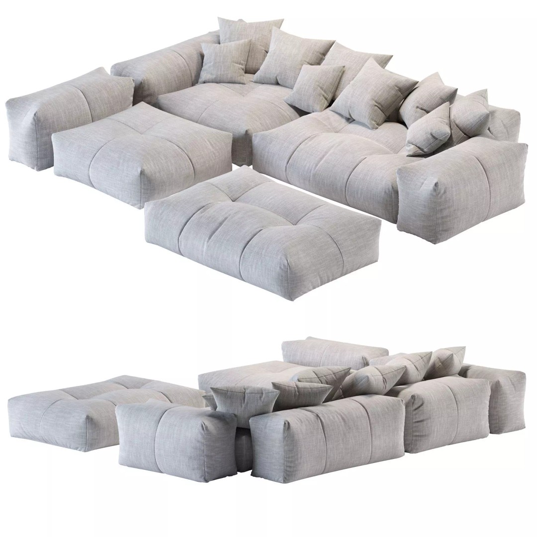 Pixel Corner Sofa 3D Model – Modern Designer Furniture, OBJ, FBX - View 6