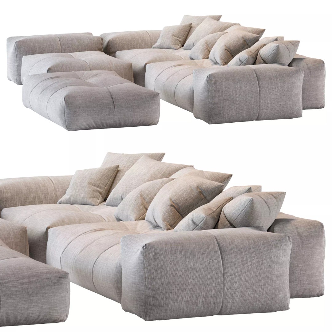 Pixel Corner Sofa 3D Model – Modern Designer Furniture, OBJ, FBX - View 7
