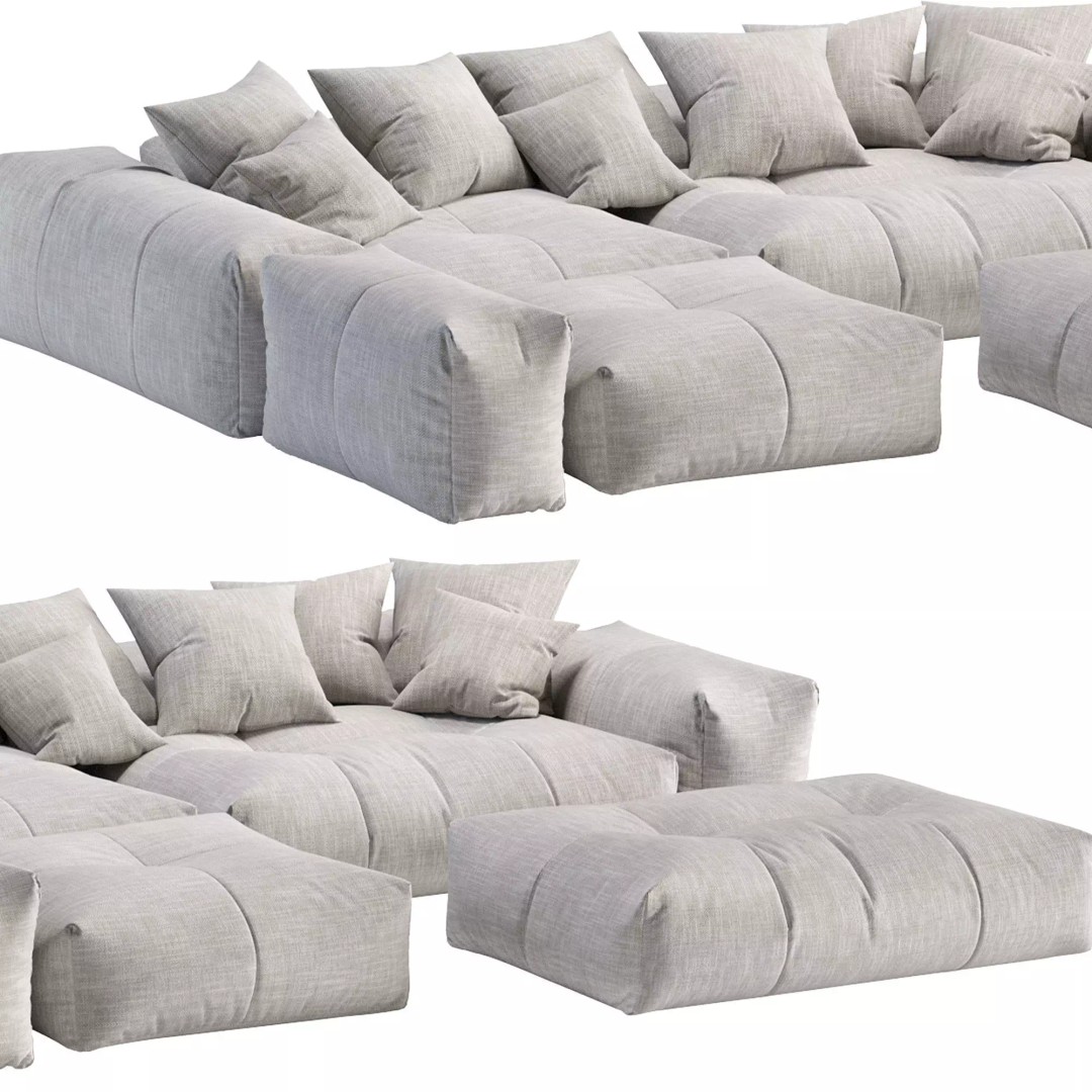 Pixel Corner Sofa 3D Model – Modern Designer Furniture, OBJ, FBX - View 9