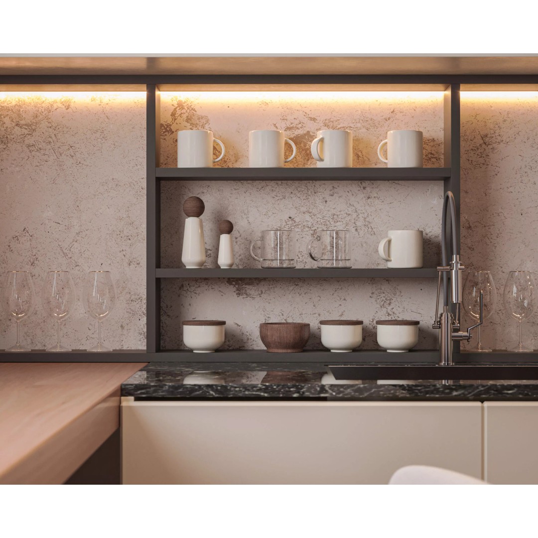 Modern Kitchen 3D Model – Elegant Interior Design, FBX & OBJ Formats - View 15