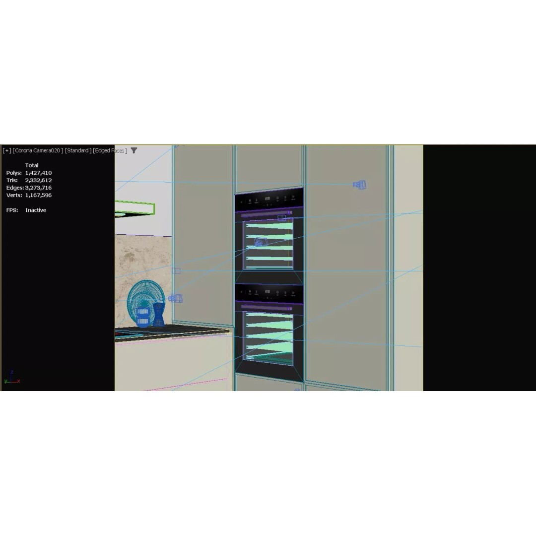 Modern Kitchen 3D Model – Elegant Interior Design, FBX & OBJ Formats - View 18