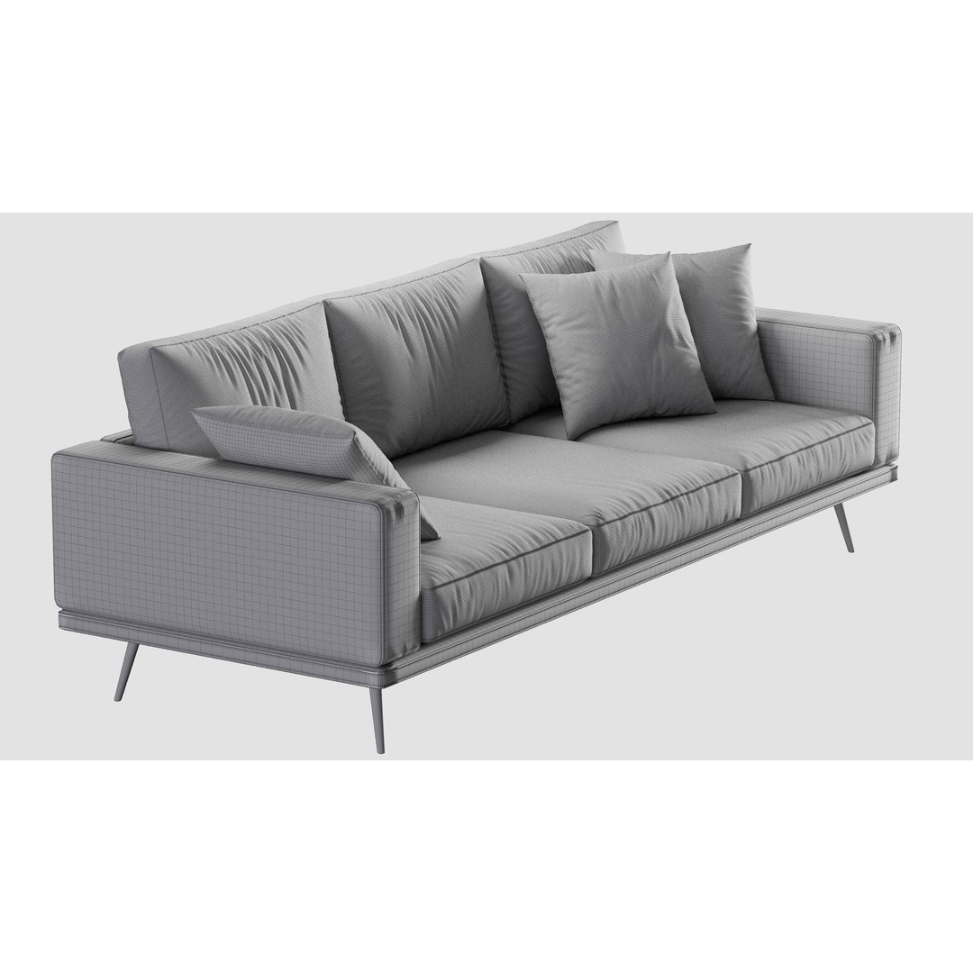 BoConcept Carlton Sofa 3D Model – Contemporary Furniture Asset, OBJ
