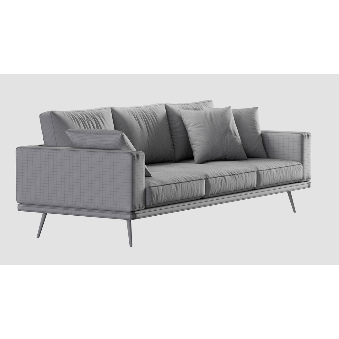 BoConcept Carlton Sofa 3D Model – Contemporary Furniture Asset, OBJ - View 10