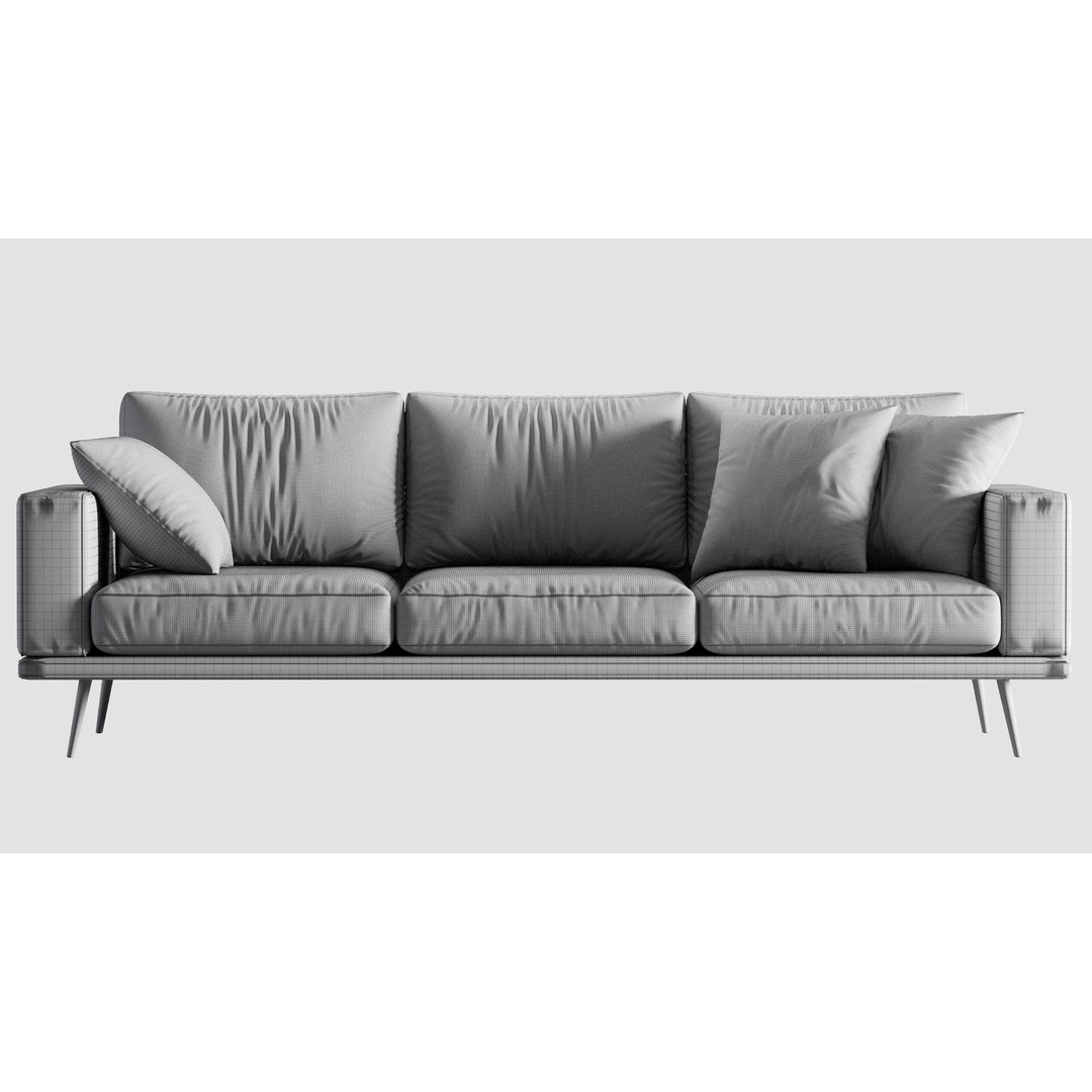 BoConcept Carlton Sofa 3D Model – Contemporary Furniture Asset, OBJ - View 11