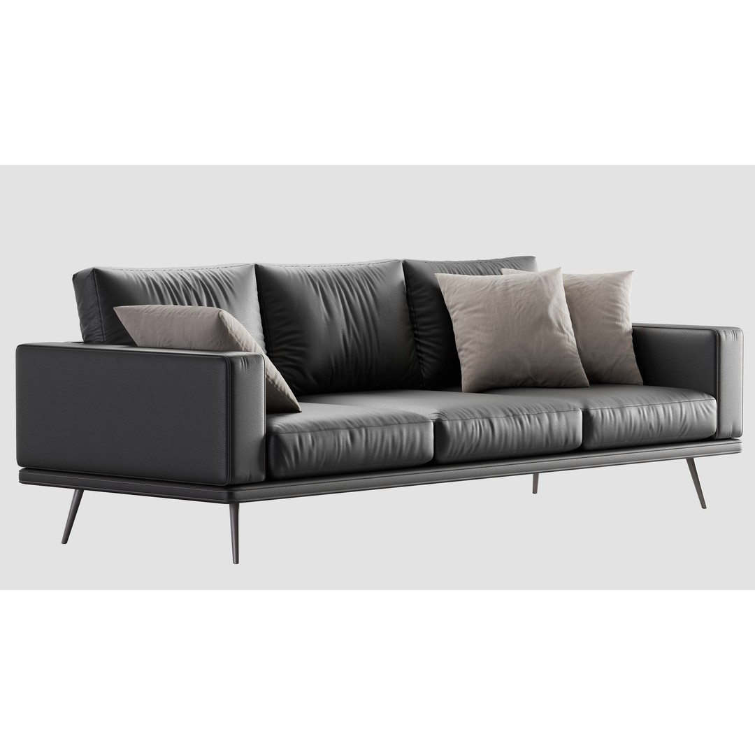 BoConcept Carlton Sofa 3D Model – Contemporary Furniture Asset, OBJ - View 12