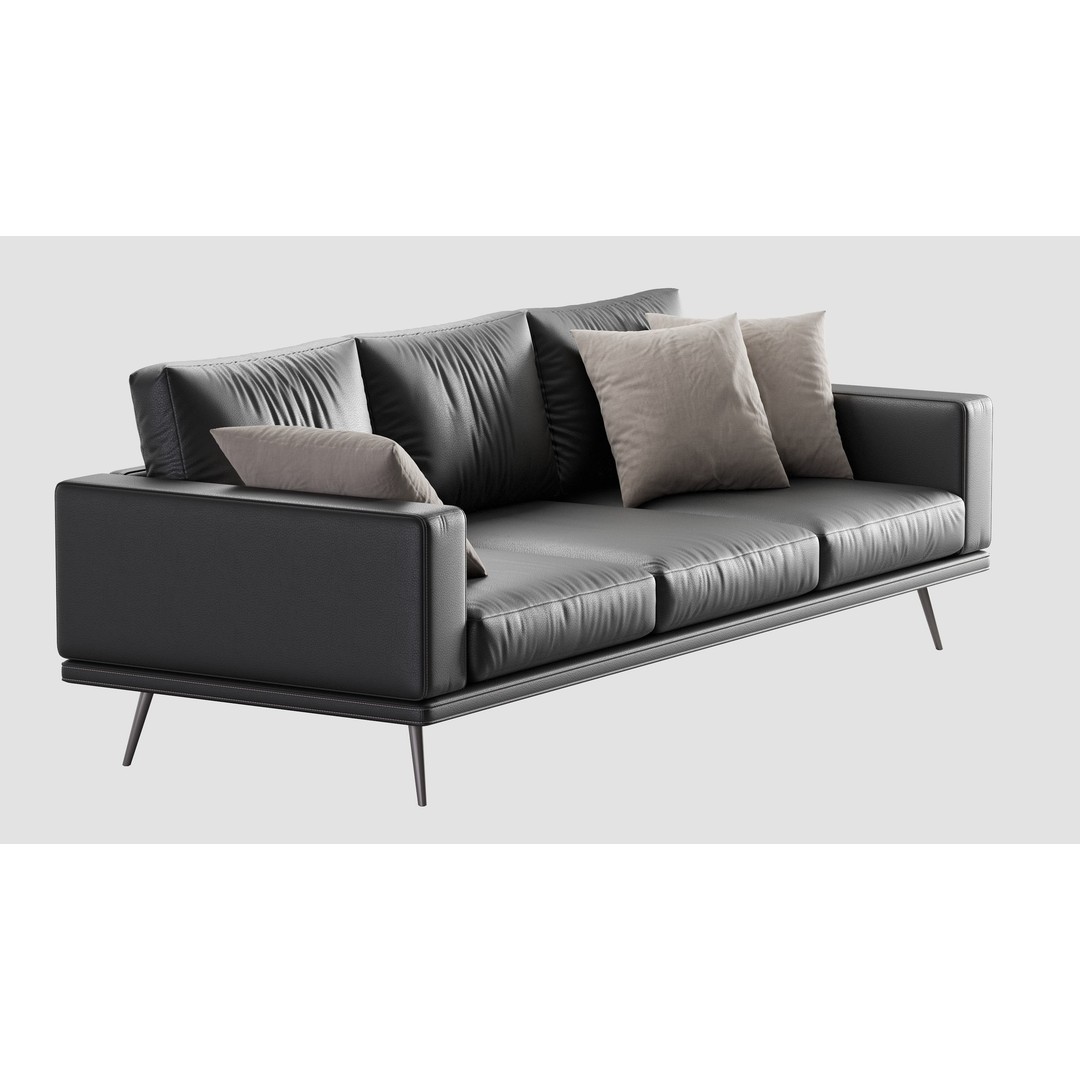 BoConcept Carlton Sofa 3D Model – Contemporary Furniture Asset, OBJ - View 13