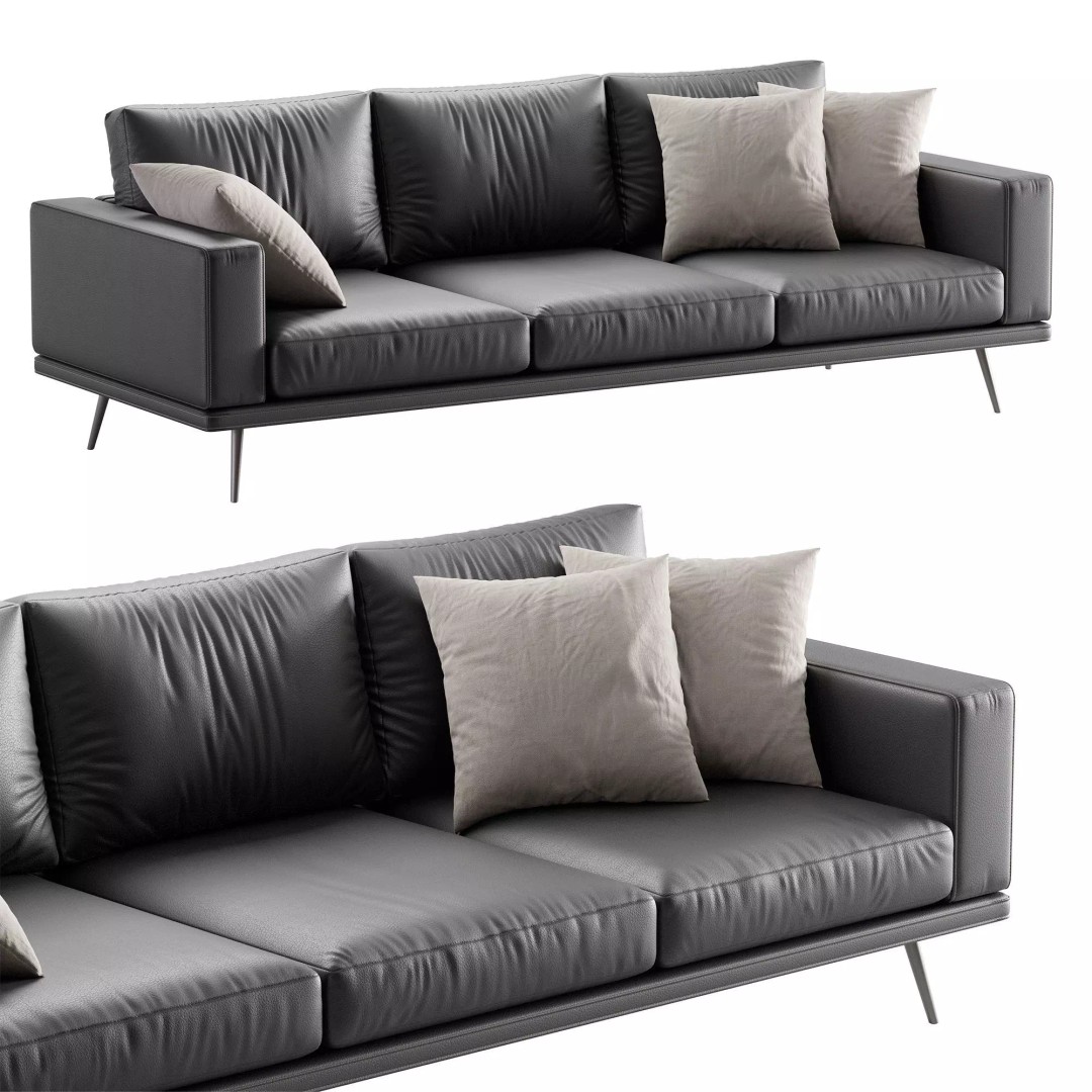 BoConcept Carlton Sofa 3D Model – Contemporary Furniture Asset, OBJ - View 2