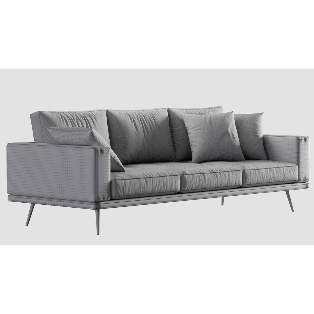 BoConcept Carlton Sofa 3D Model – Contemporary Furniture Asset, OBJ - View 20