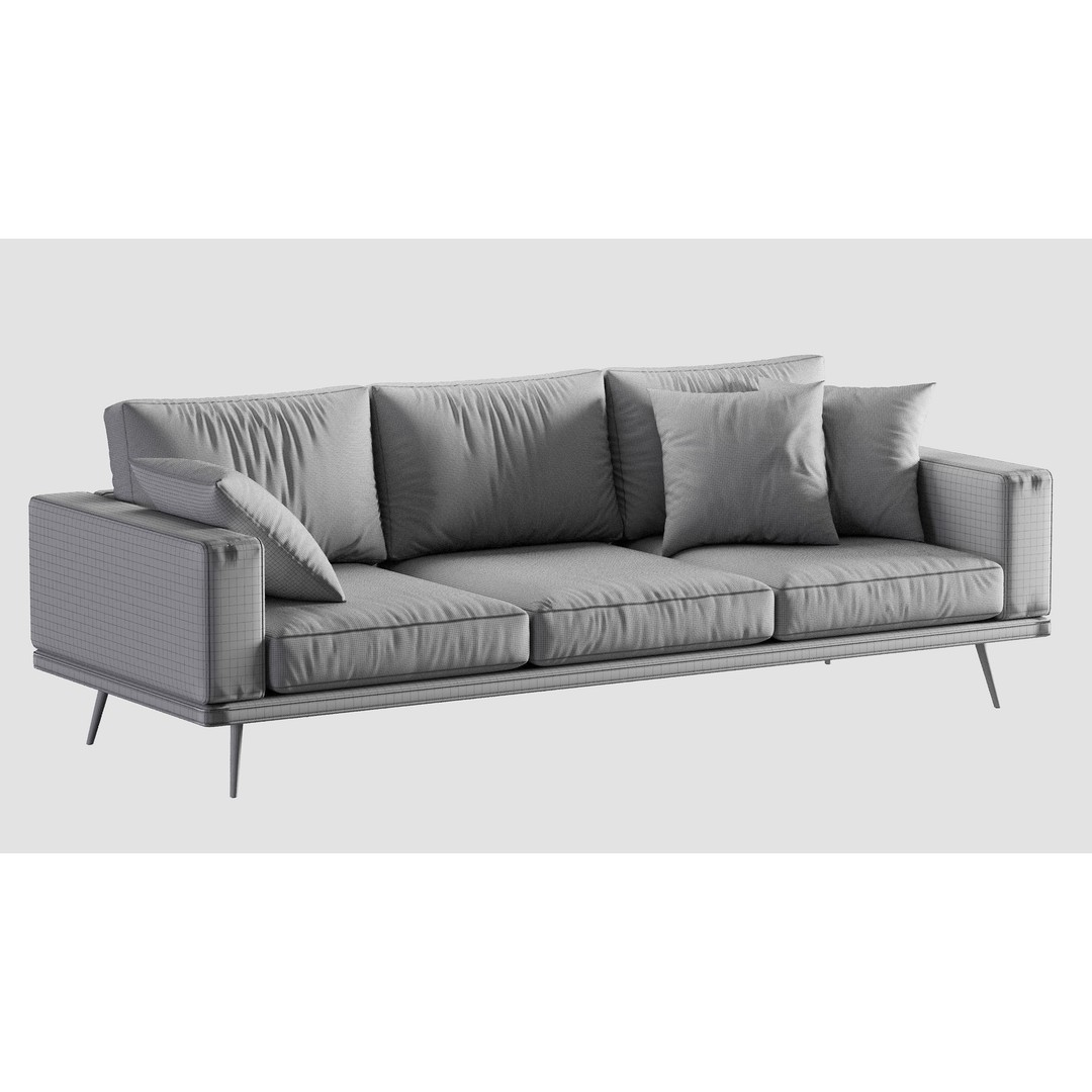 BoConcept Carlton Sofa 3D Model – Contemporary Furniture Asset, OBJ - View 21