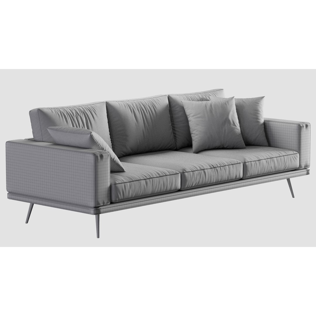 BoConcept Carlton Sofa 3D Model – Contemporary Furniture Asset, OBJ - View 22
