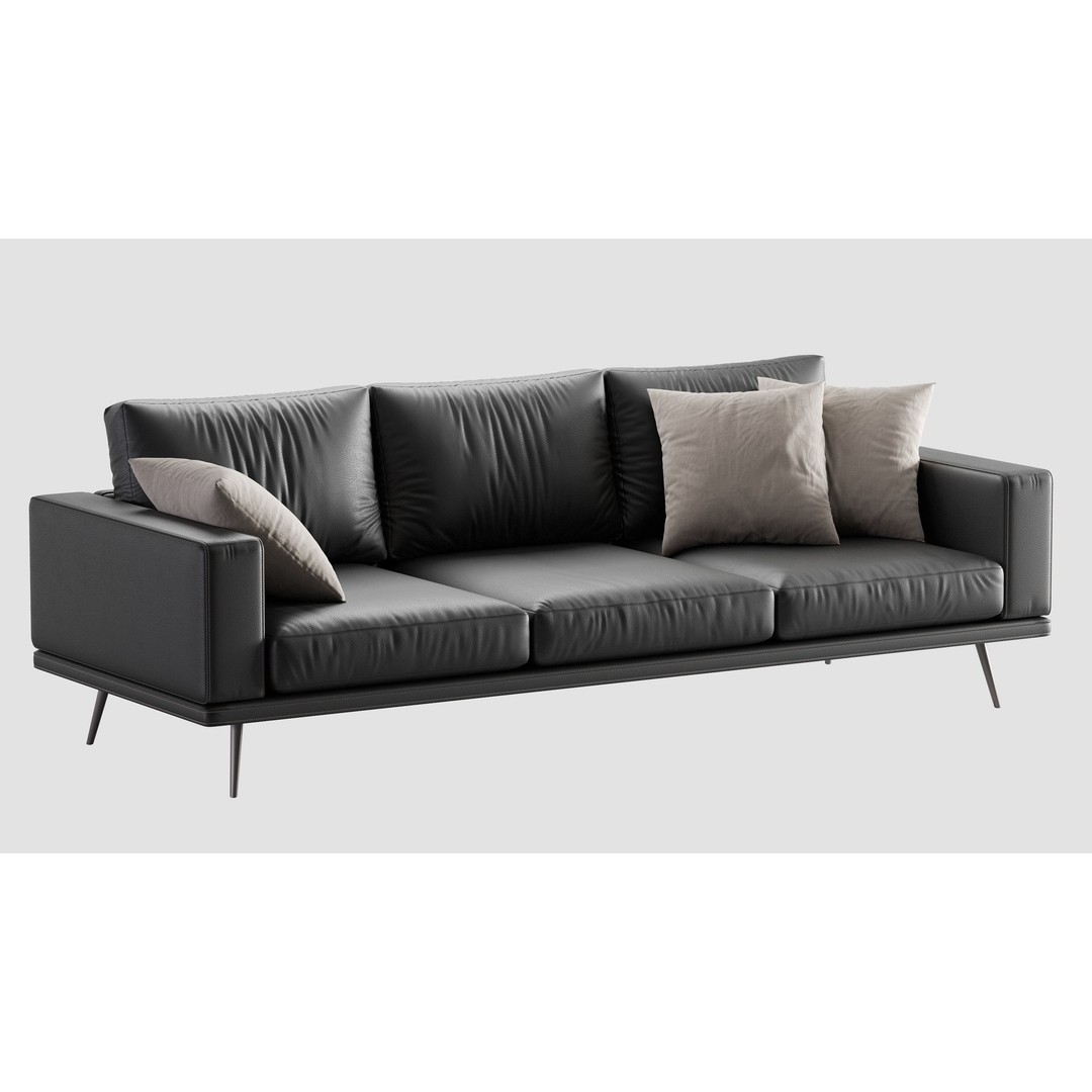 BoConcept Carlton Sofa 3D Model – Contemporary Furniture Asset, OBJ - View 3