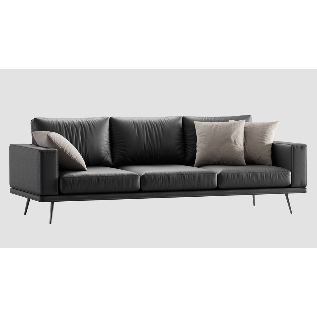 BoConcept Carlton Sofa 3D Model – Contemporary Furniture Asset, OBJ - View 4