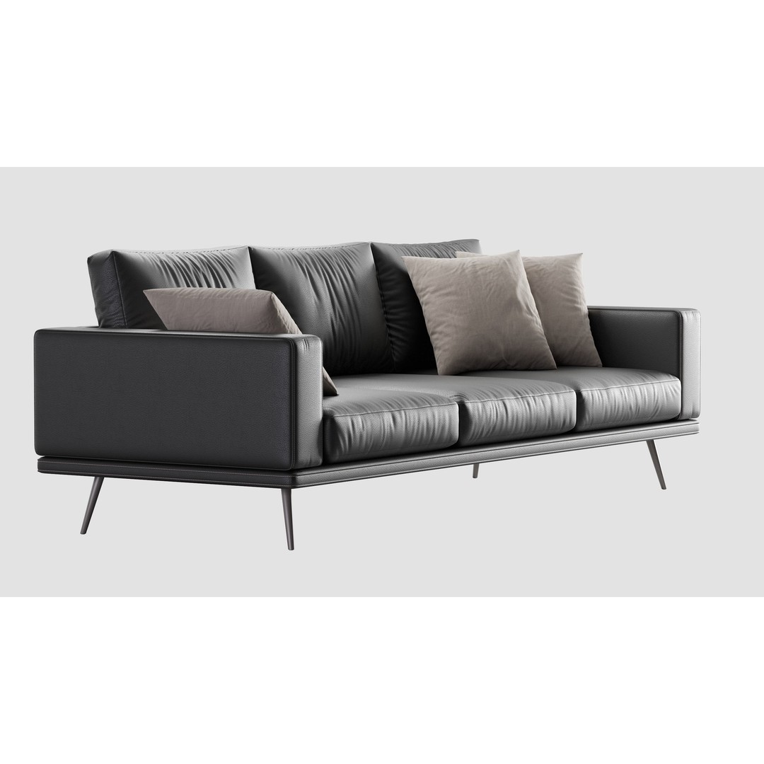 BoConcept Carlton Sofa 3D Model – Contemporary Furniture Asset, OBJ - View 5