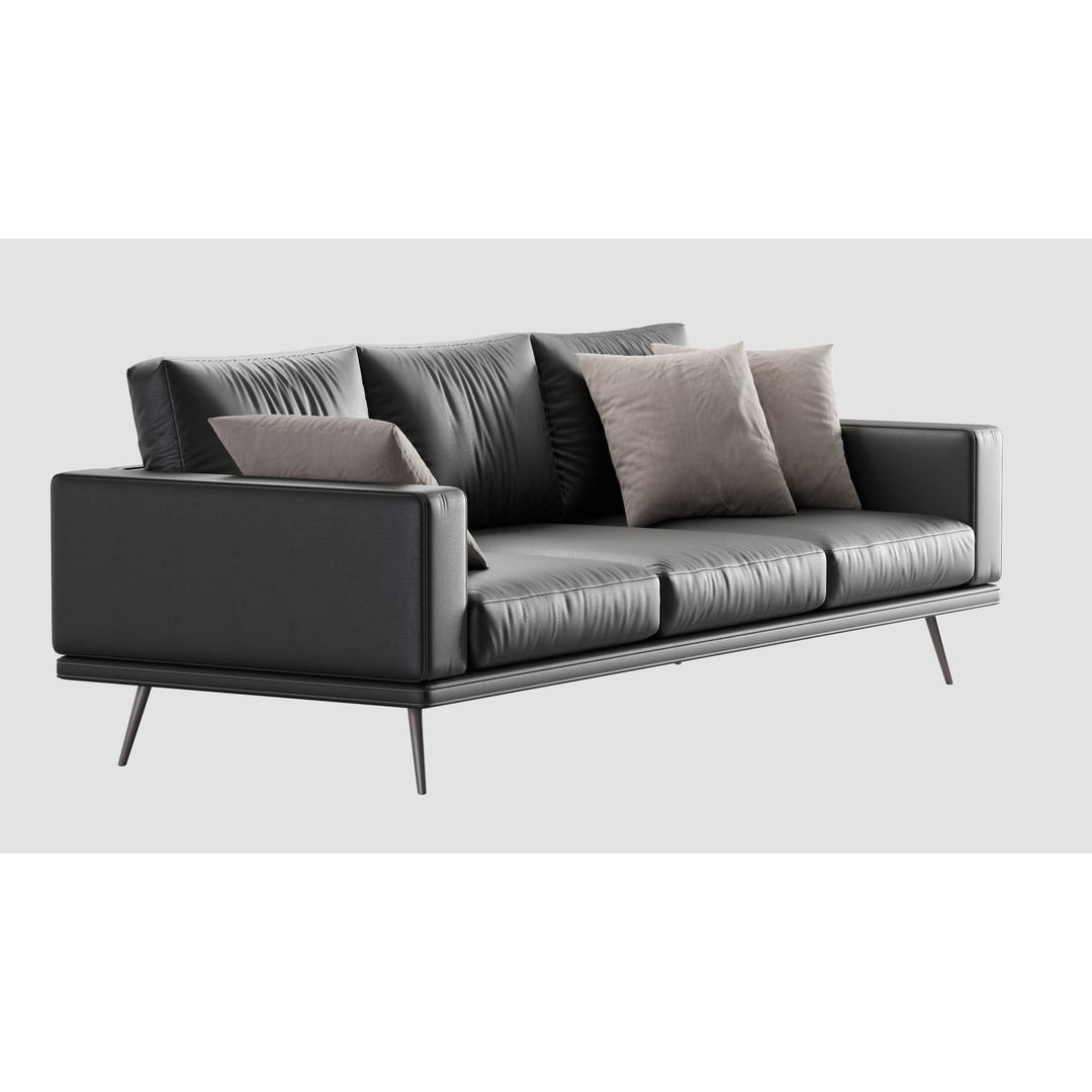BoConcept Carlton Sofa 3D Model – Contemporary Furniture Asset, OBJ - View 7