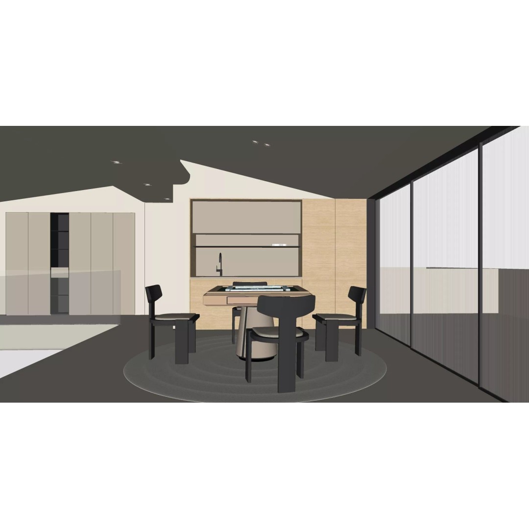 Italian-Style Living and Dining Room 3D Model – PBR Textures, Game-Ready Formats - View 12