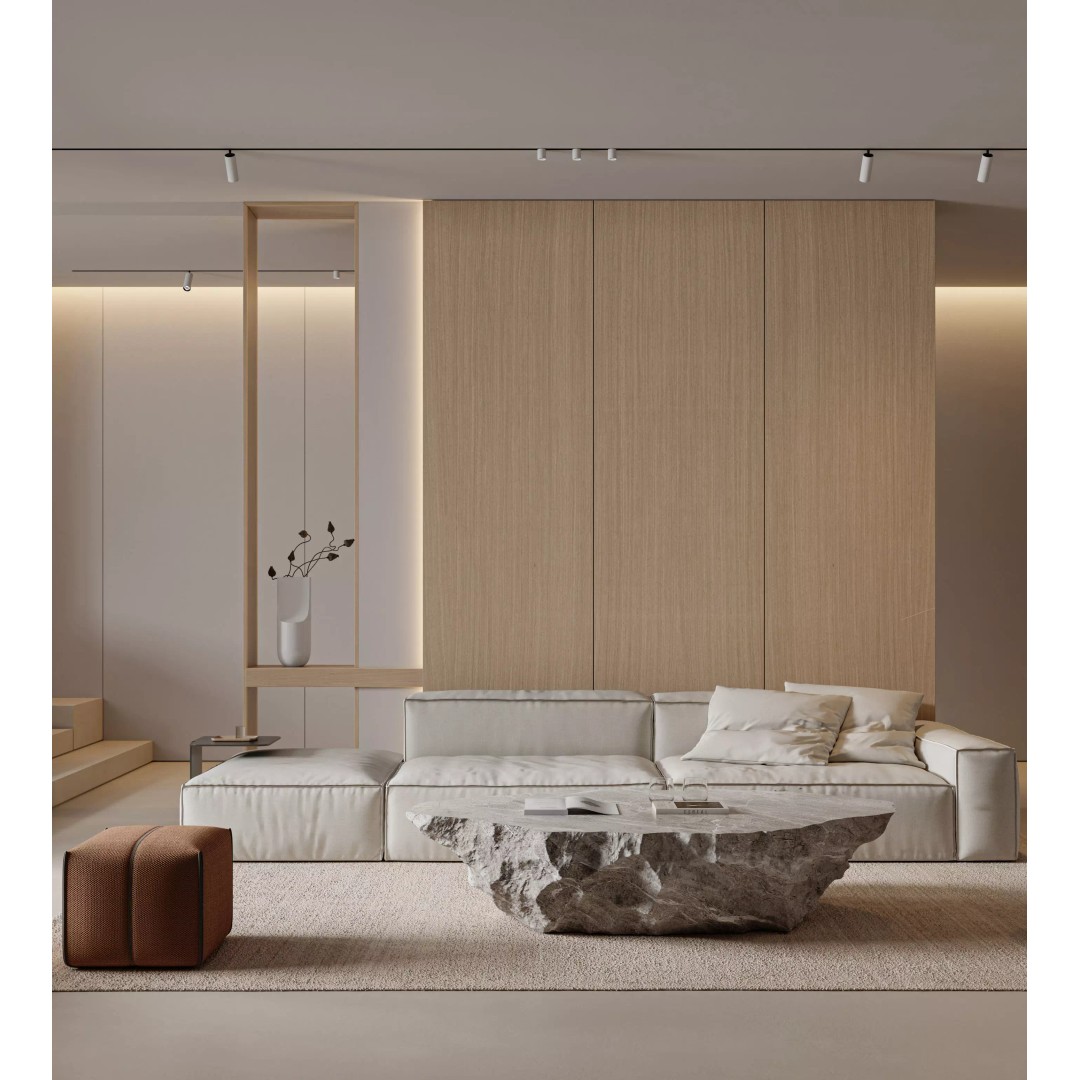 Living Room 3D Model – Modern Workspace Scene in Blender - View 4