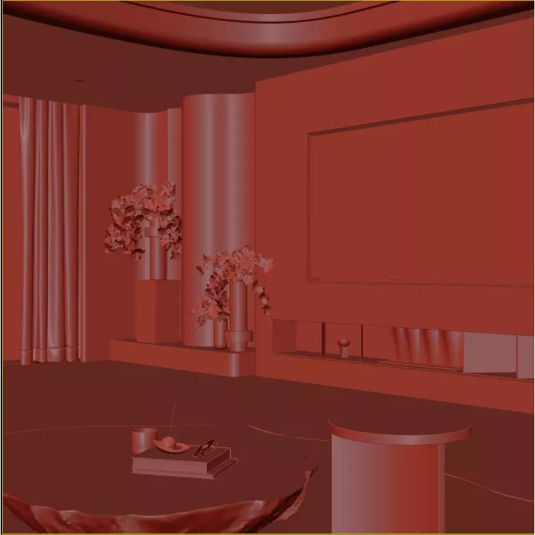 Interior Living Room Scene 3D Model – Realistic Design with Textures, FBX - View 13