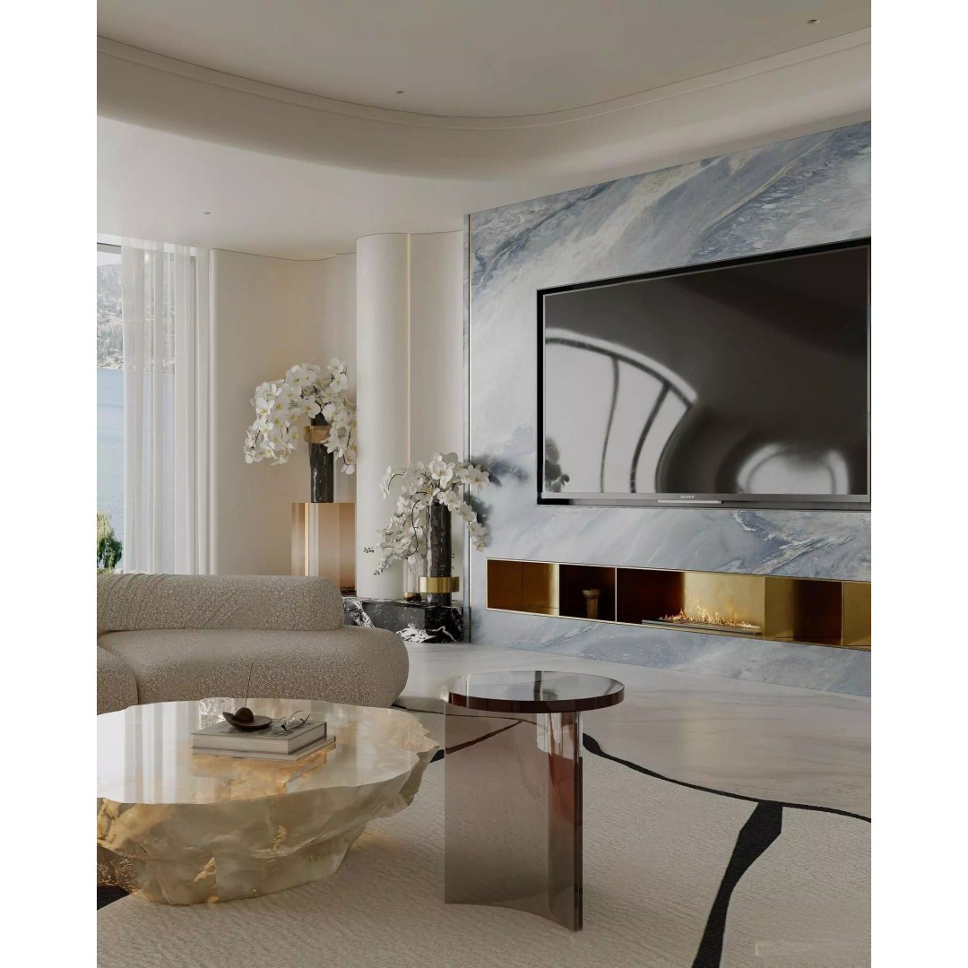 Interior Living Room Scene 3D Model – Realistic Design with Textures, FBX - View 3