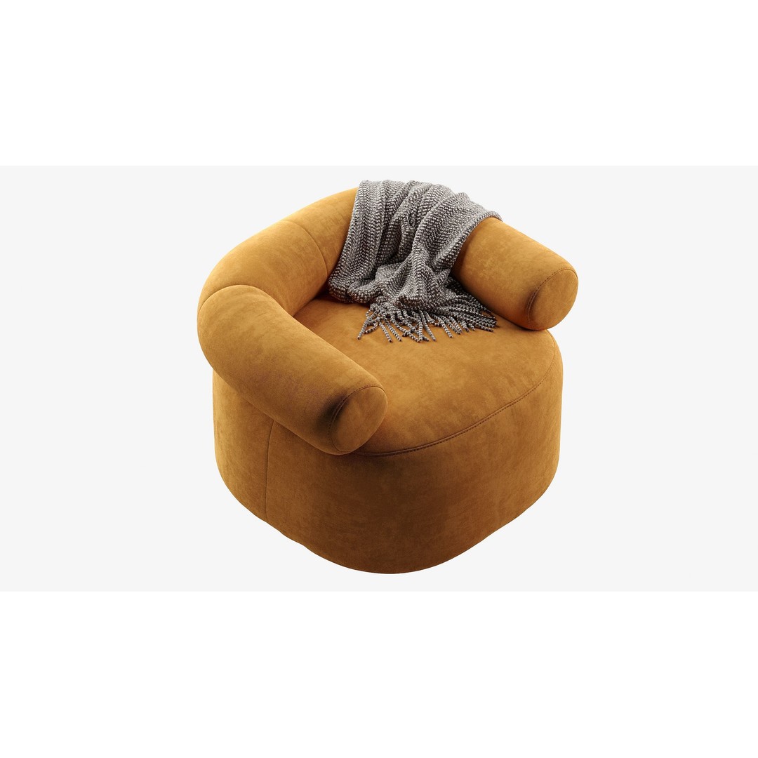 Huggy Swivel Chair 3D Model – Modern Furniture Asset, OBJ & 3Ds Max - View 13