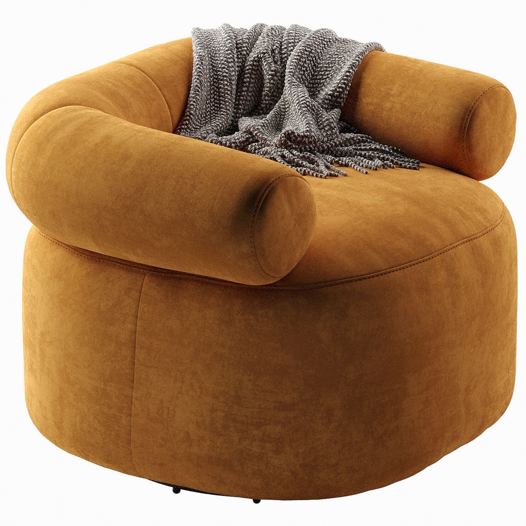 Huggy Swivel Chair 3D Model – Modern Furniture Asset, OBJ & 3Ds Max - View 14