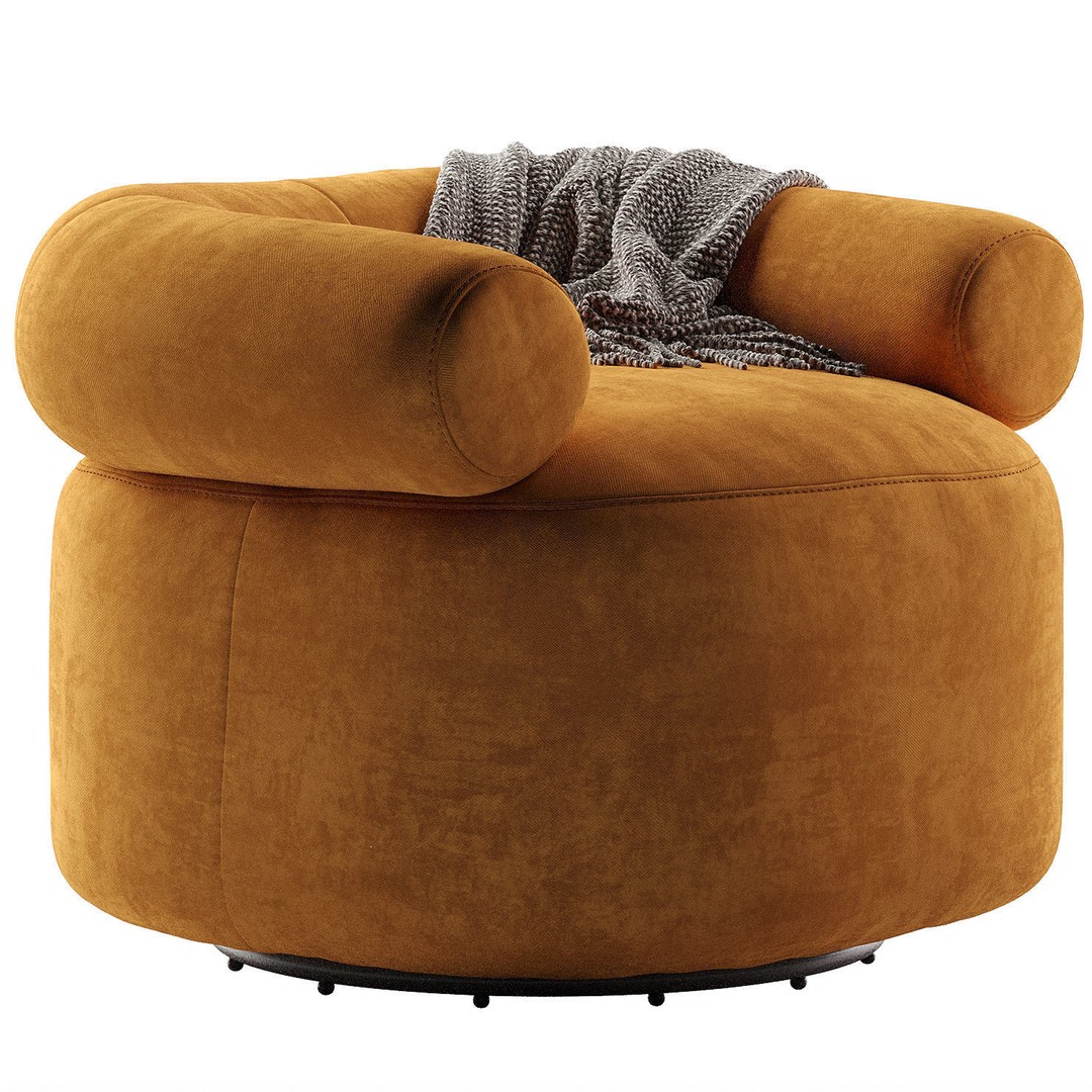 Huggy Swivel Chair 3D Model – Modern Furniture Asset, OBJ & 3Ds Max - View 16