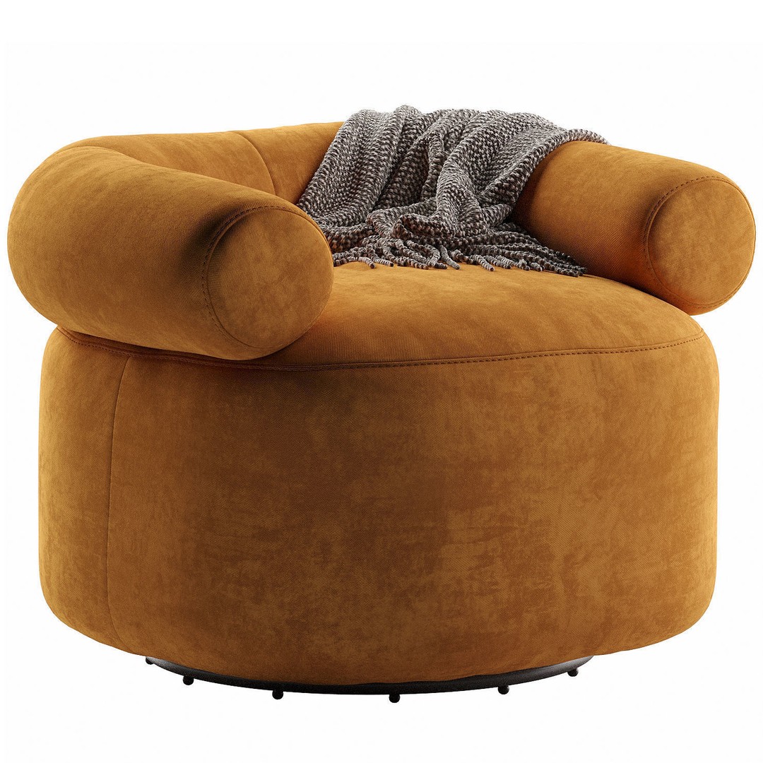 Huggy Swivel Chair 3D Model – Modern Furniture Asset, OBJ & 3Ds Max - View 18