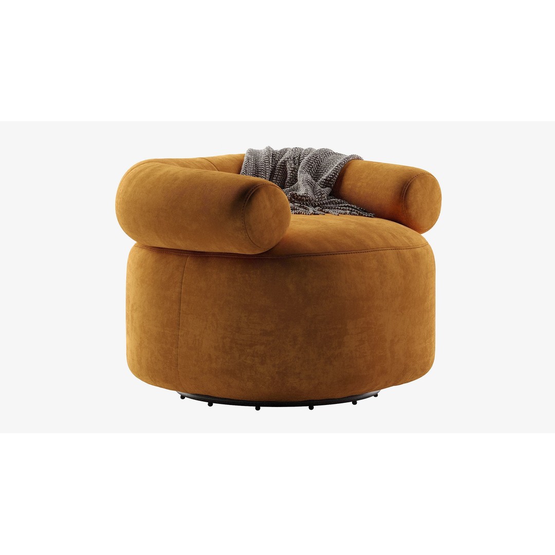 Huggy Swivel Chair 3D Model – Modern Furniture Asset, OBJ & 3Ds Max - View 3