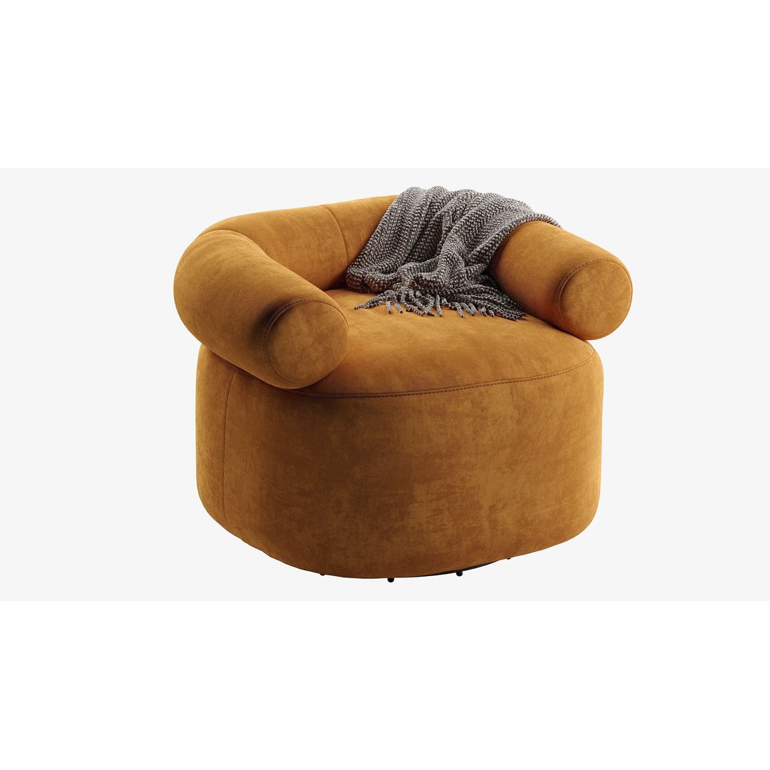 Huggy Swivel Chair 3D Model – Modern Furniture Asset, OBJ & 3Ds Max - View 4