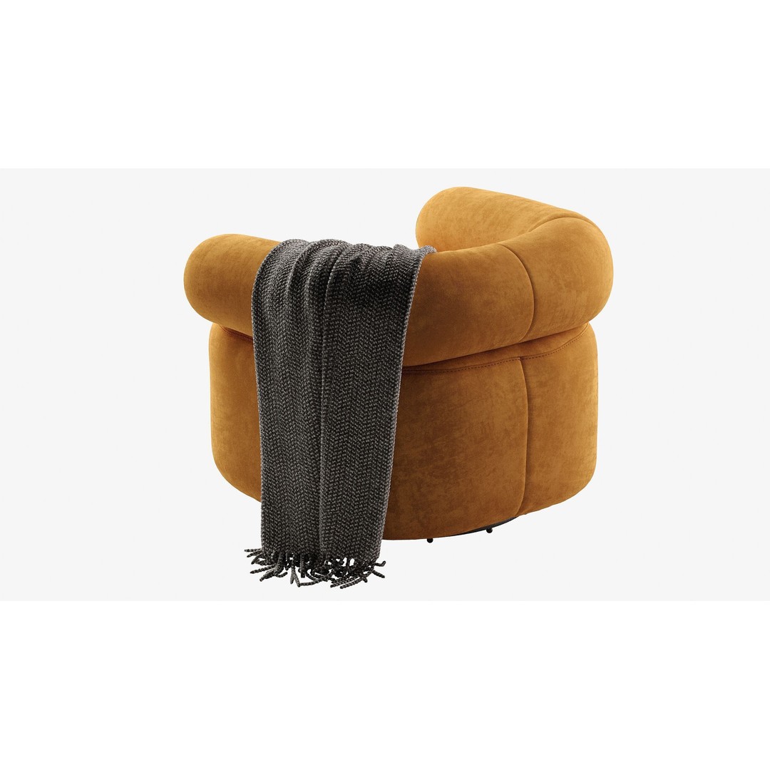 Huggy Swivel Chair 3D Model – Modern Furniture Asset, OBJ & 3Ds Max - View 5