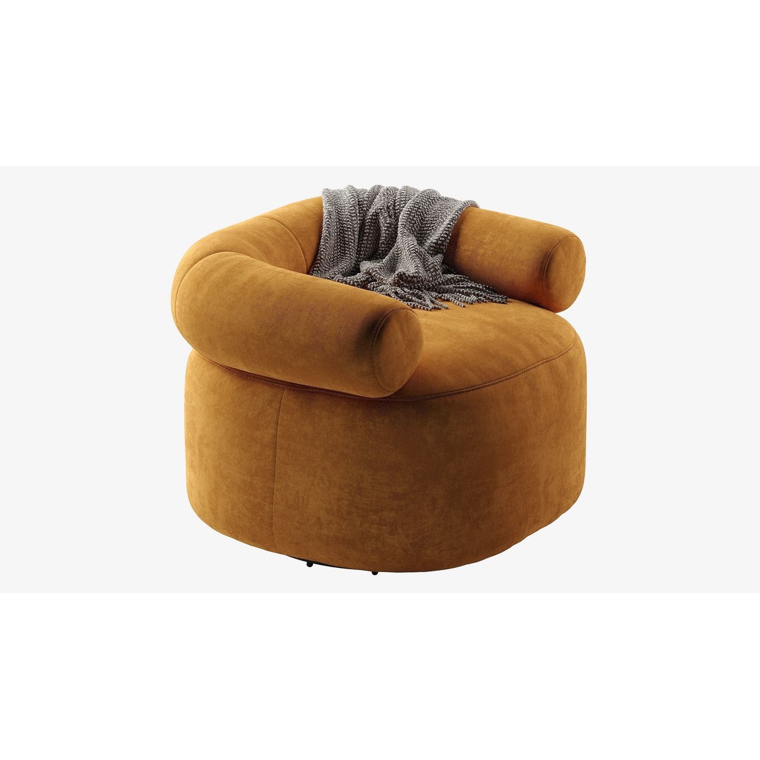 Huggy Swivel Chair 3D Model – Modern Furniture Asset, OBJ & 3Ds Max - View 6