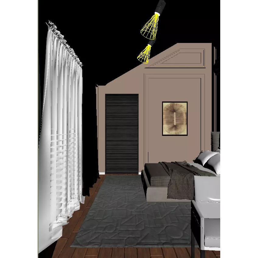 Detailed Bedroom Scene 3D Model – Realistic Interior Design, Corona Render - View 13