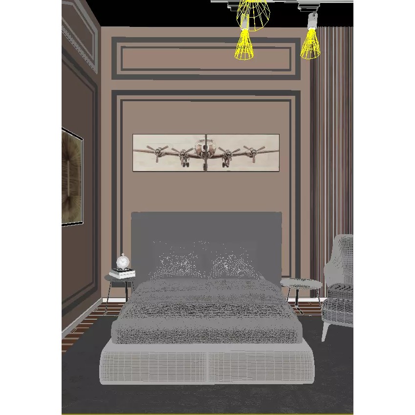 Detailed Bedroom Scene 3D Model – Realistic Interior Design, Corona Render - View 20