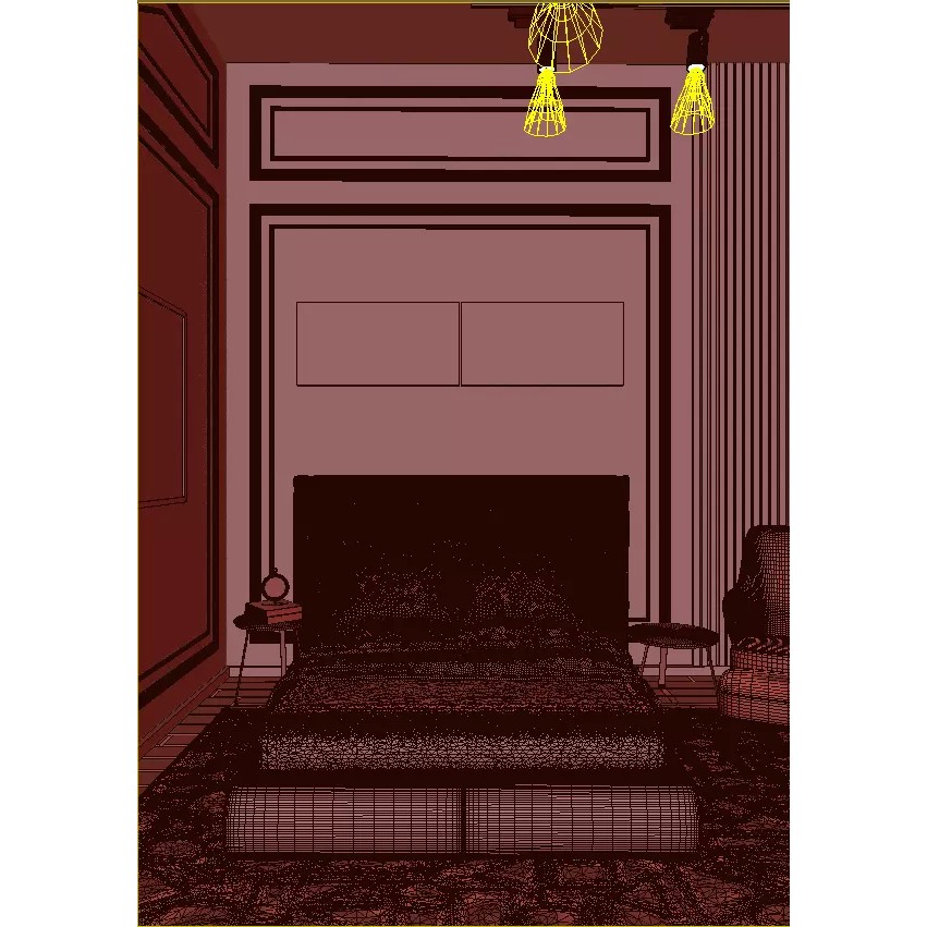 Detailed Bedroom Scene 3D Model – Realistic Interior Design, Corona Render - View 22