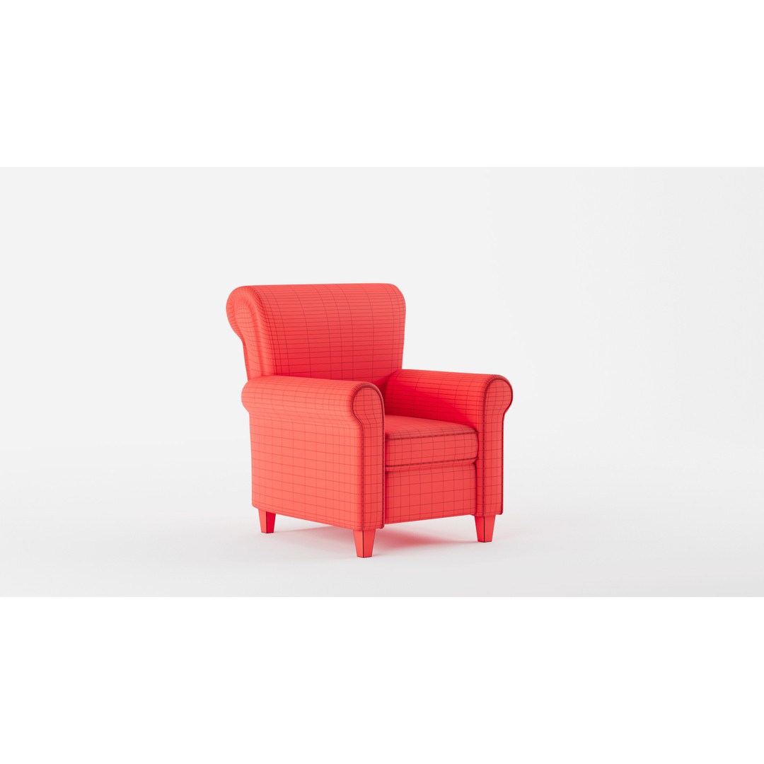 Atwater Wide Armchair 3D Model – High-Quality PBR Asset for Interior Design