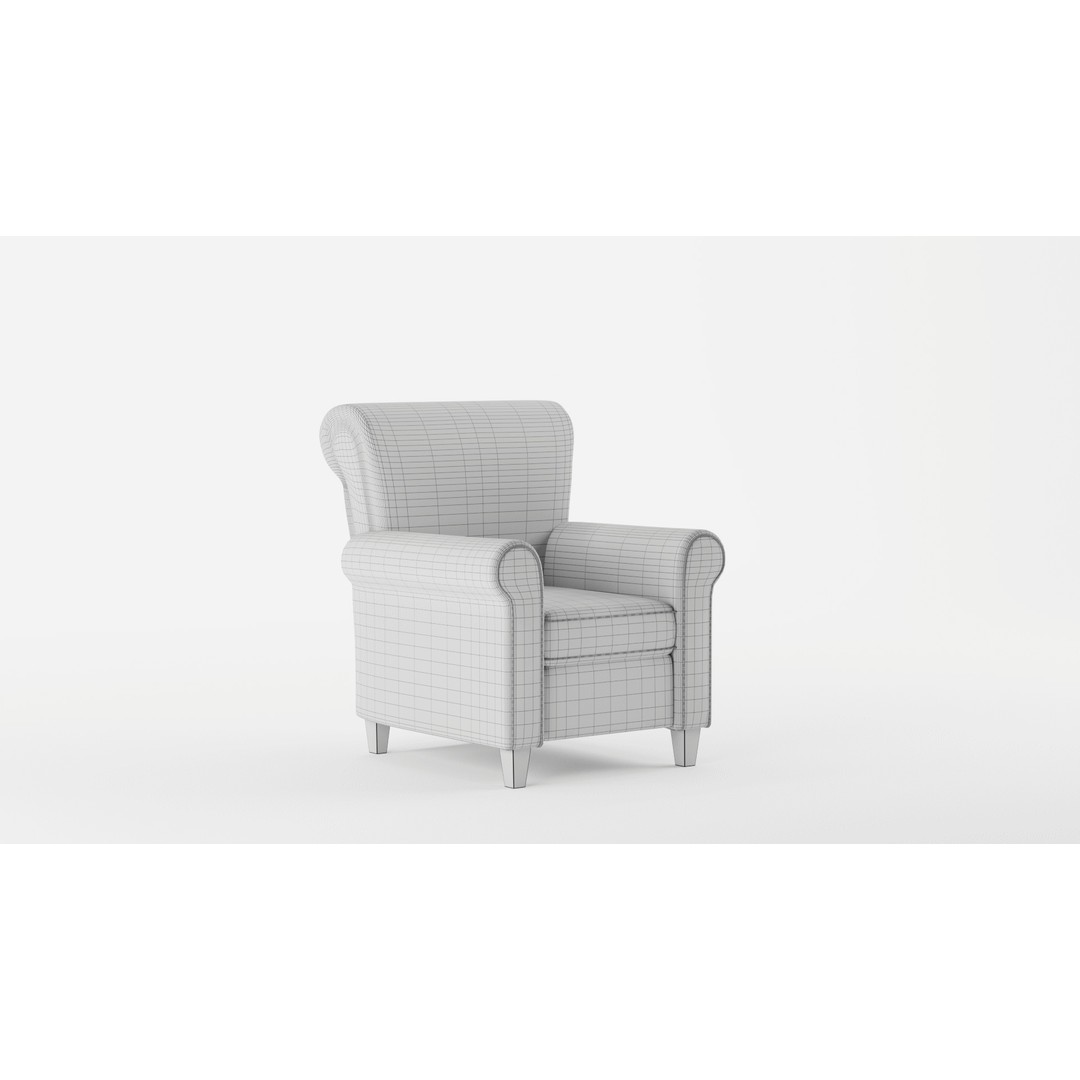 Atwater Wide Armchair 3D Model – High-Quality PBR Asset for Interior Design - View 12