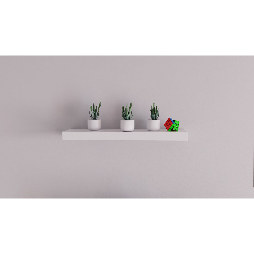 Minimalistic Computer Desk 3D Model – Low Poly Office Asset, FBX - View 12