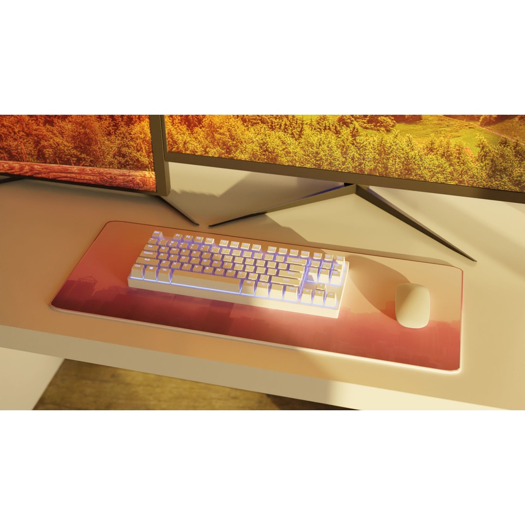 Minimalistic Computer Desk 3D Model – Low Poly Office Asset, FBX - View 15