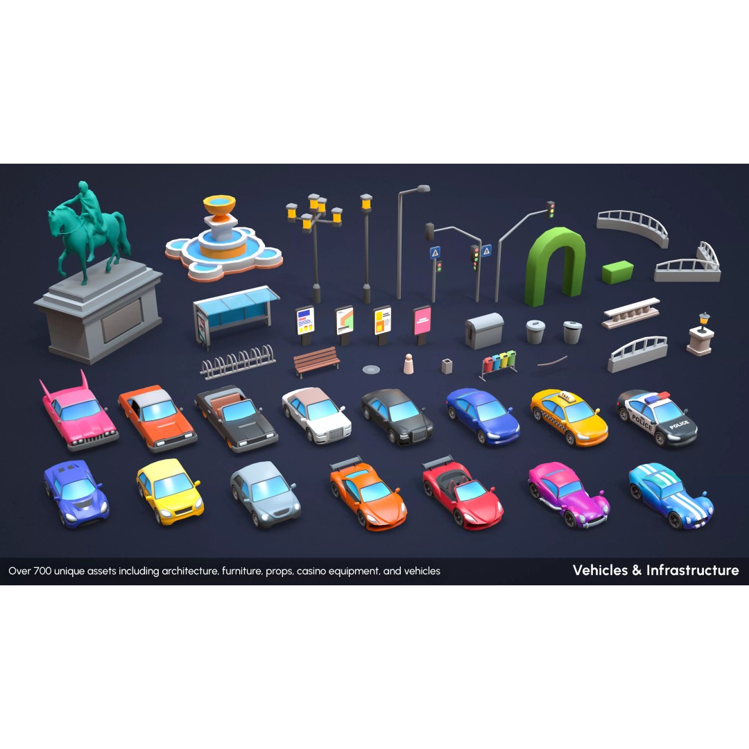 Casino 3D Model – Low Poly Game Asset with Interactive Features - View 24
