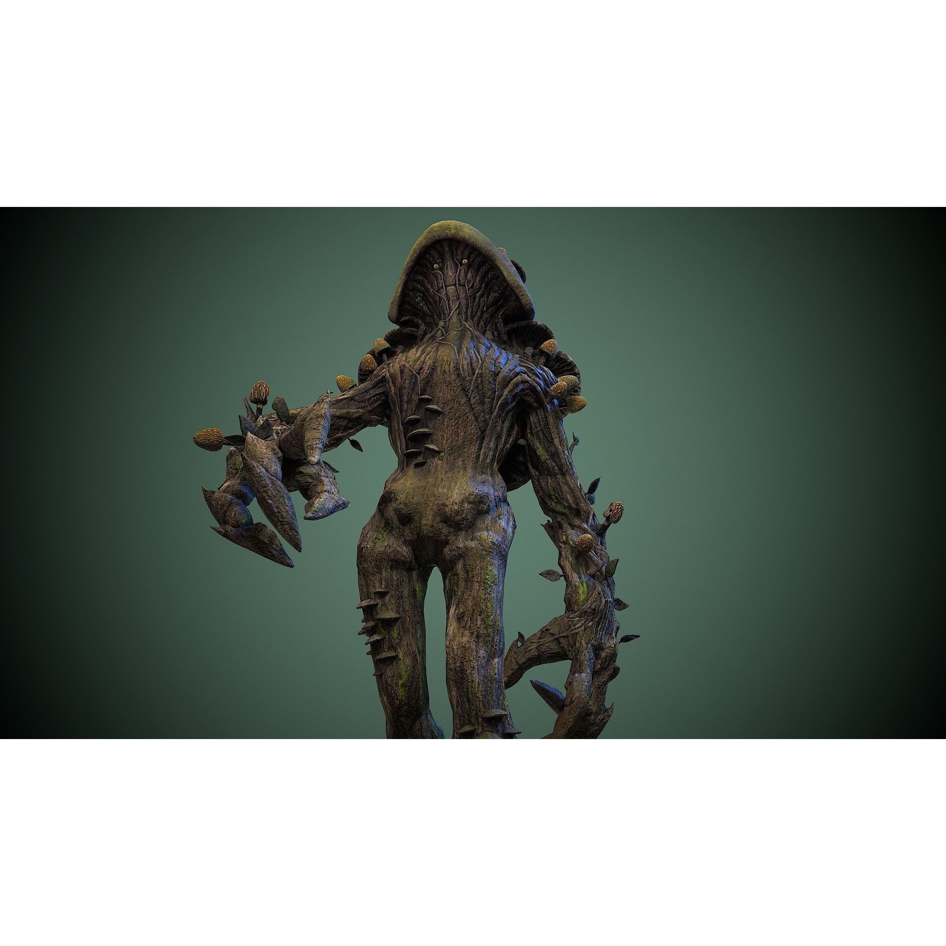 Monster Mushroom - Low-Poly Game-Ready 3D Model - View 10