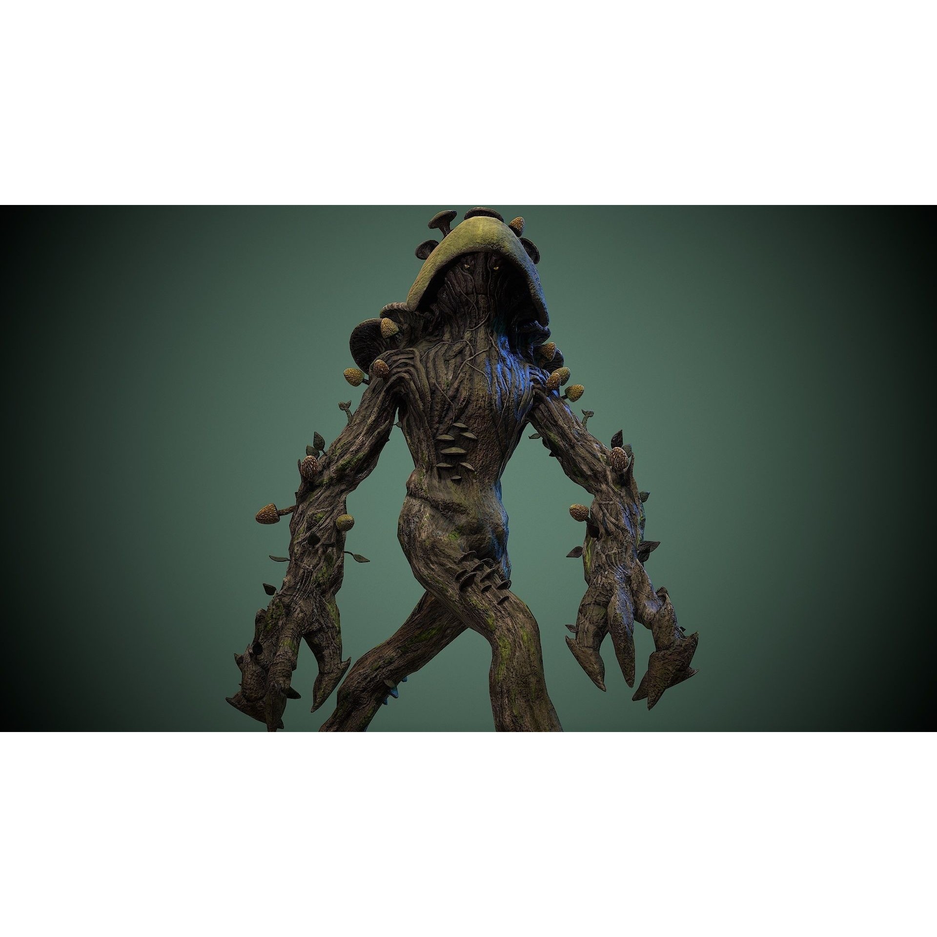 Monster Mushroom - Low-Poly Game-Ready 3D Model - View 12