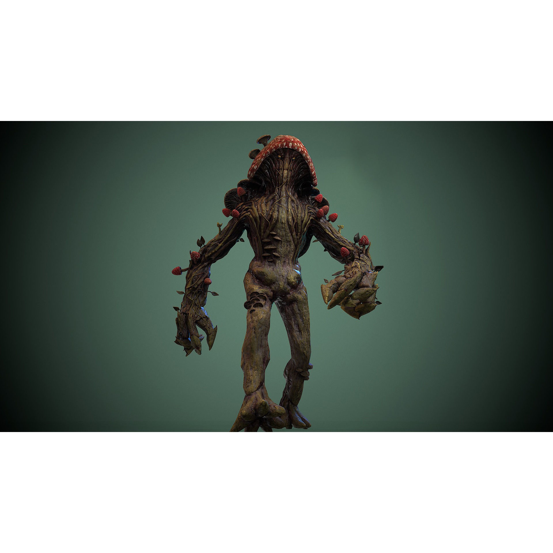 Monster Mushroom - Low-Poly Game-Ready 3D Model - View 18