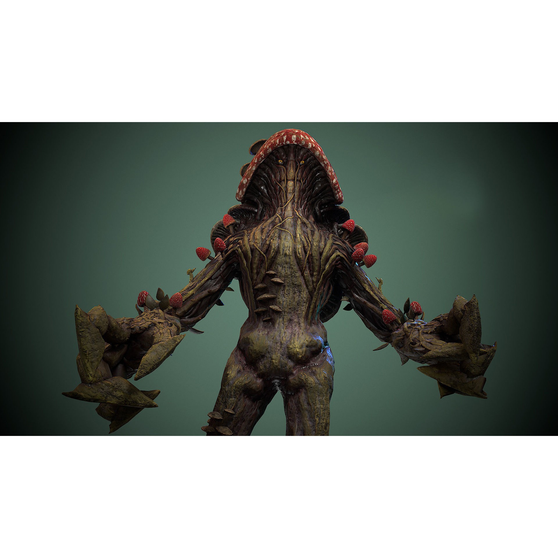 Monster Mushroom - Low-Poly Game-Ready 3D Model - View 19