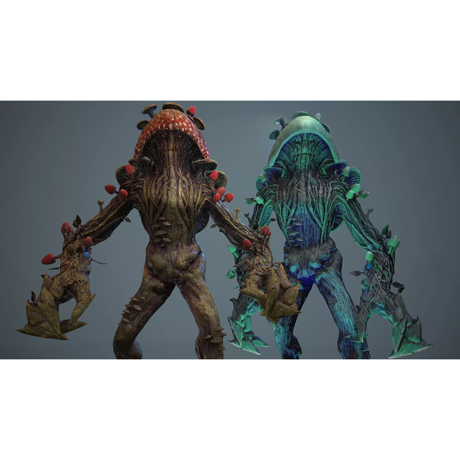Monster Mushroom - Low-Poly Game-Ready 3D Model - View 2