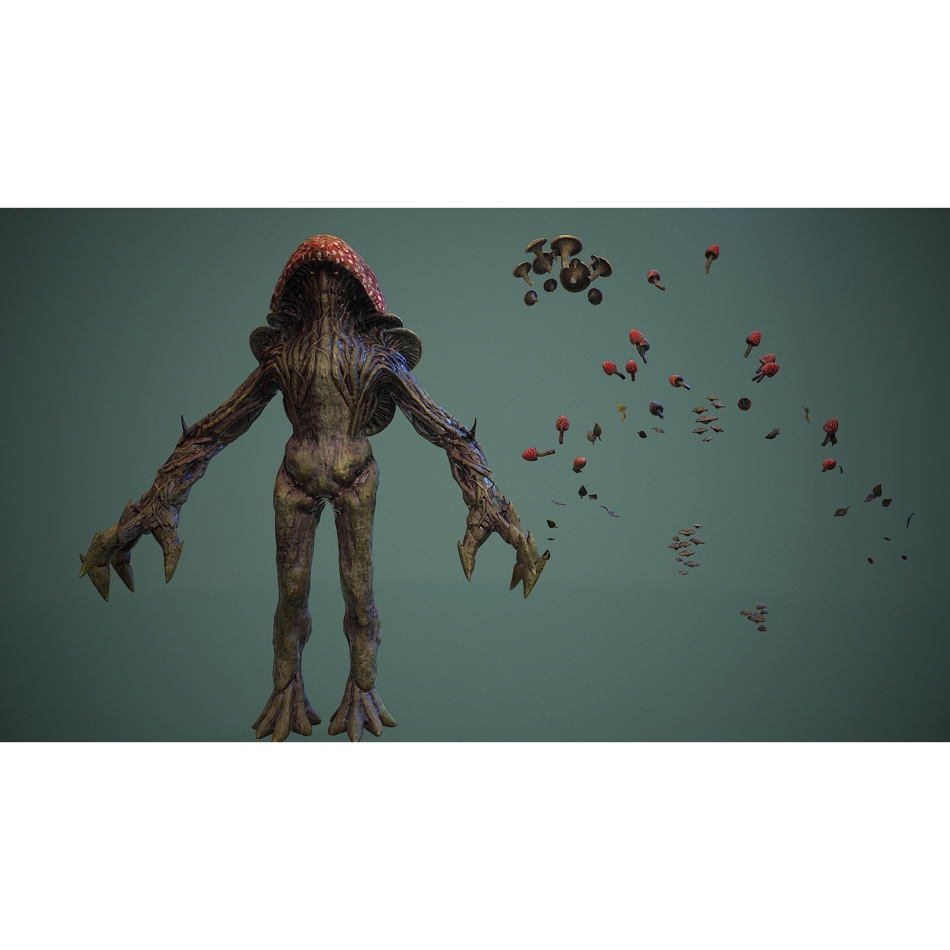 Monster Mushroom - Low-Poly Game-Ready 3D Model - View 27